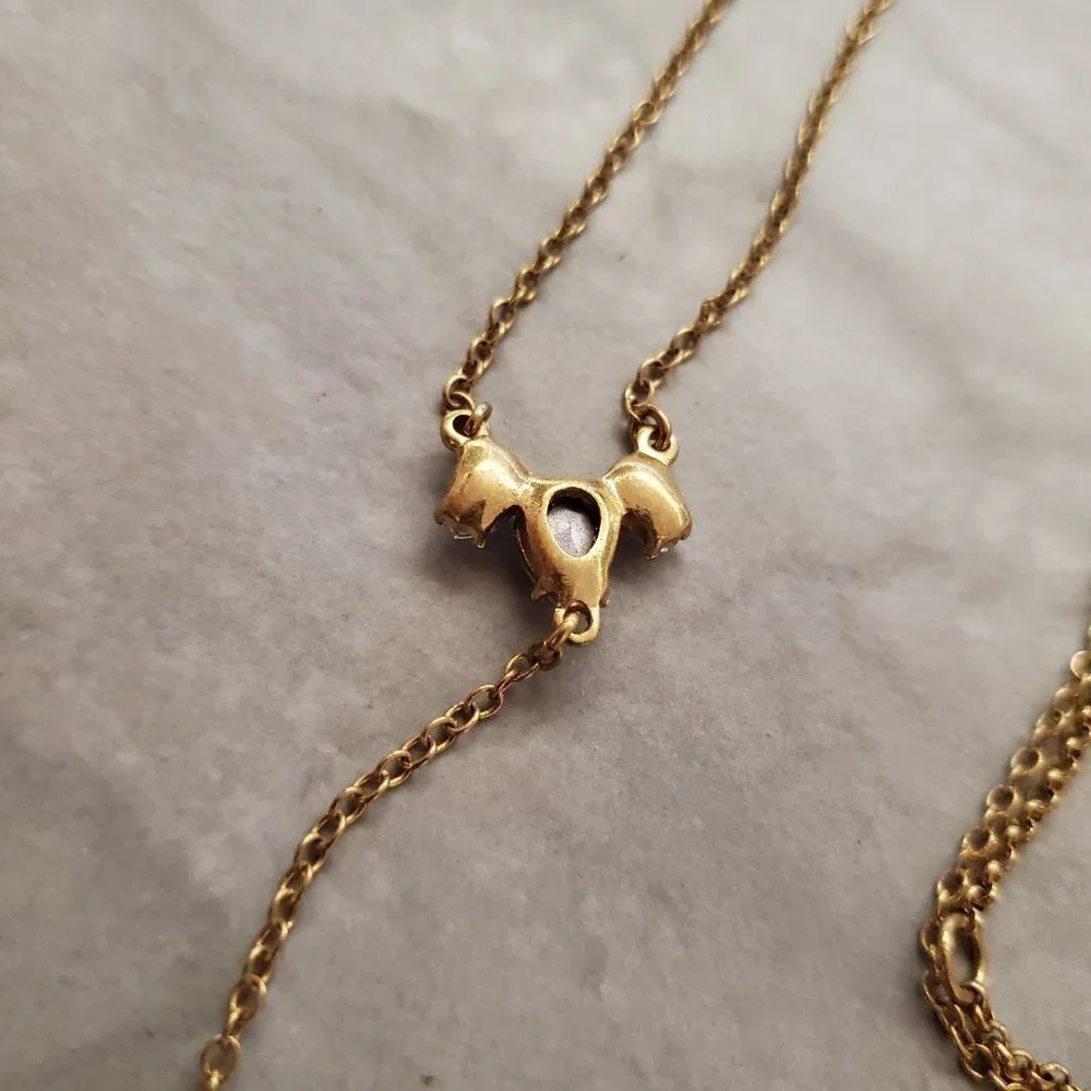 ✨ J.Crew Modern Minimalist Rhinestones Crystal Pave Pendant Necklace ✨